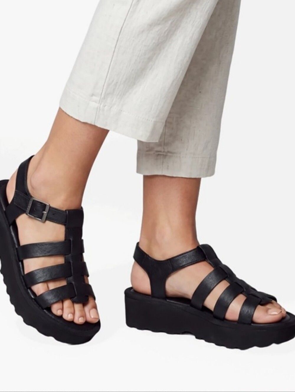 BRAND NEW SANDALS OPEN TOE FISHERMAN MULTI STRAP GLADIATOR PLATFORM SANDAL